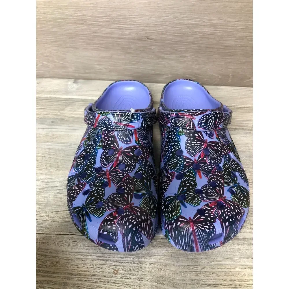Crocs Classic Butterfly Purple Clog Men's Size 13 208257-5Q7 NWT